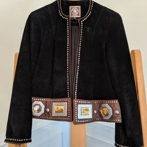 Double D Ranch suede jacket with embellishments